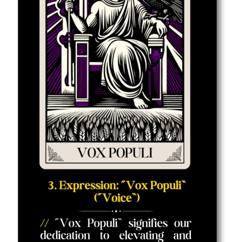 Values Bookmark // III: VOX POPULI