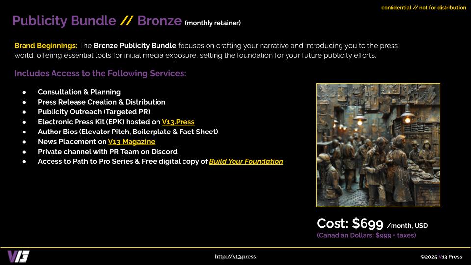 Publicity Bundle - Bronze - Press