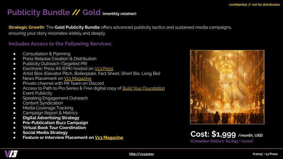 Publicity Bundle - Gold - Press