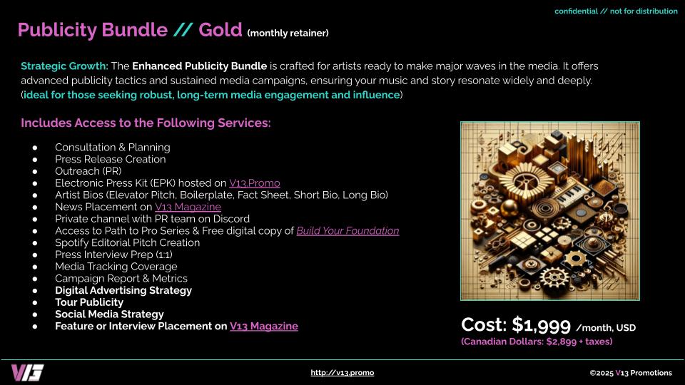 Publicity Bundle - Gold - Promo
