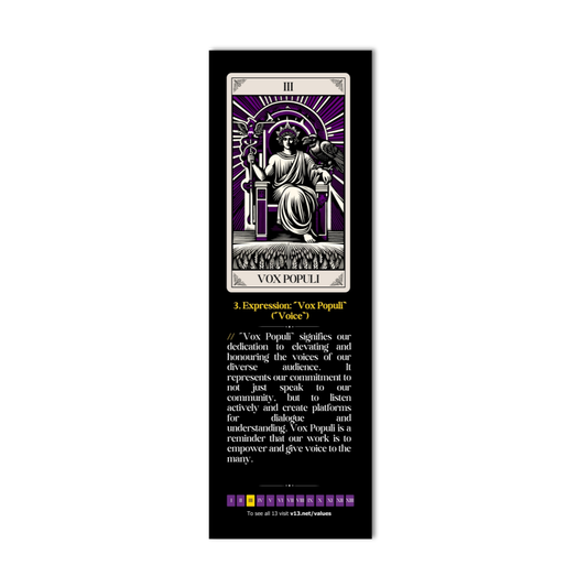 Values Bookmark // III: VOX POPULI